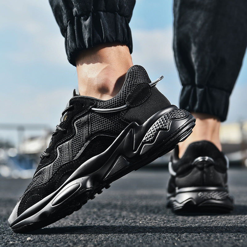 Men's Coconut Mesh Running Height Increasing Trendy Sneakers
