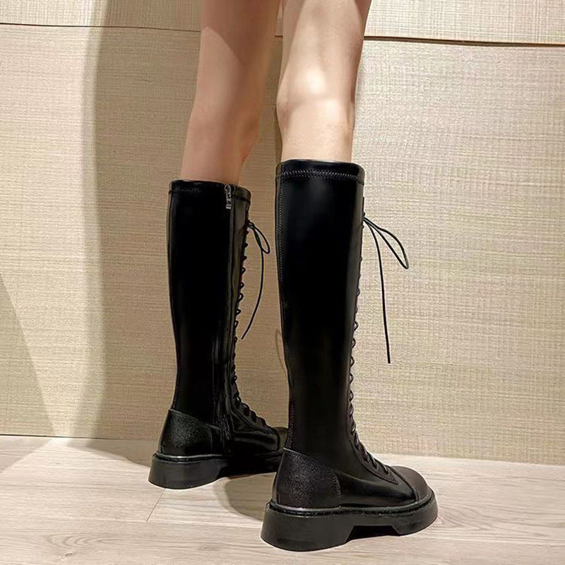 Women's Circumference Thick Leg British Style Plus Boots