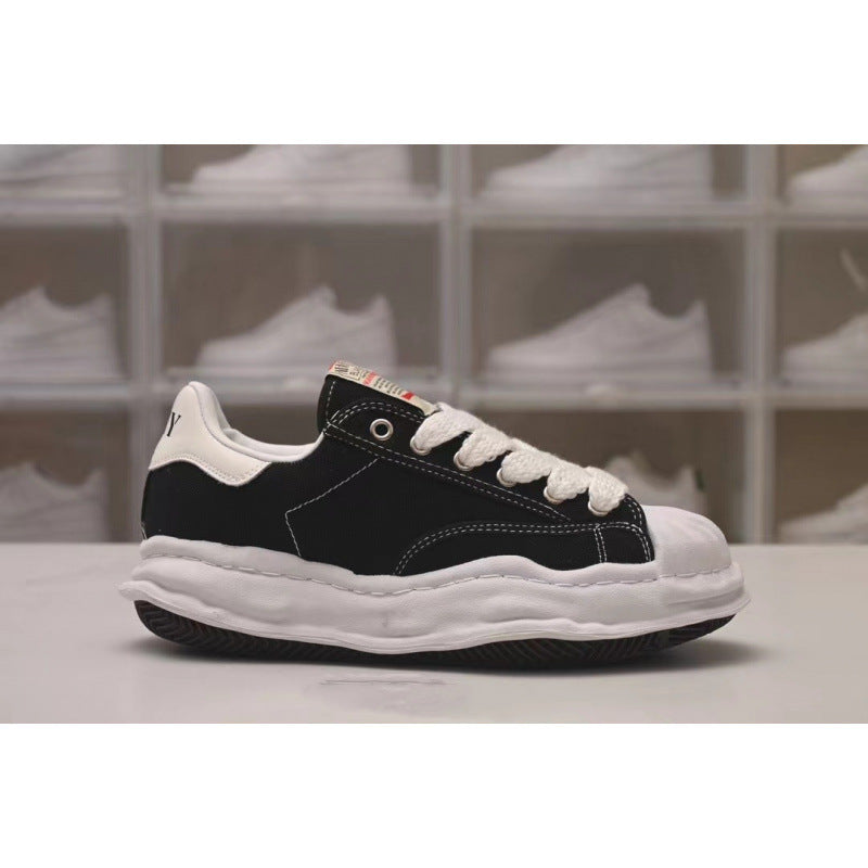 Women's & Men's Shawn Black White Plaid Lovers Vintage Men's Board Shoes