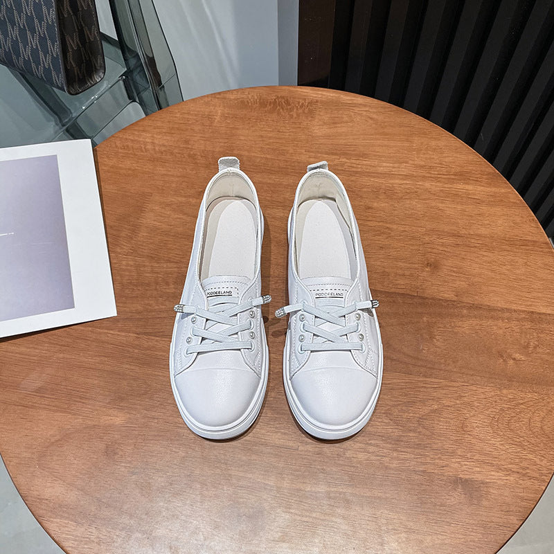 Women's White Board Spring Pearl Sports Tide Casual Shoes