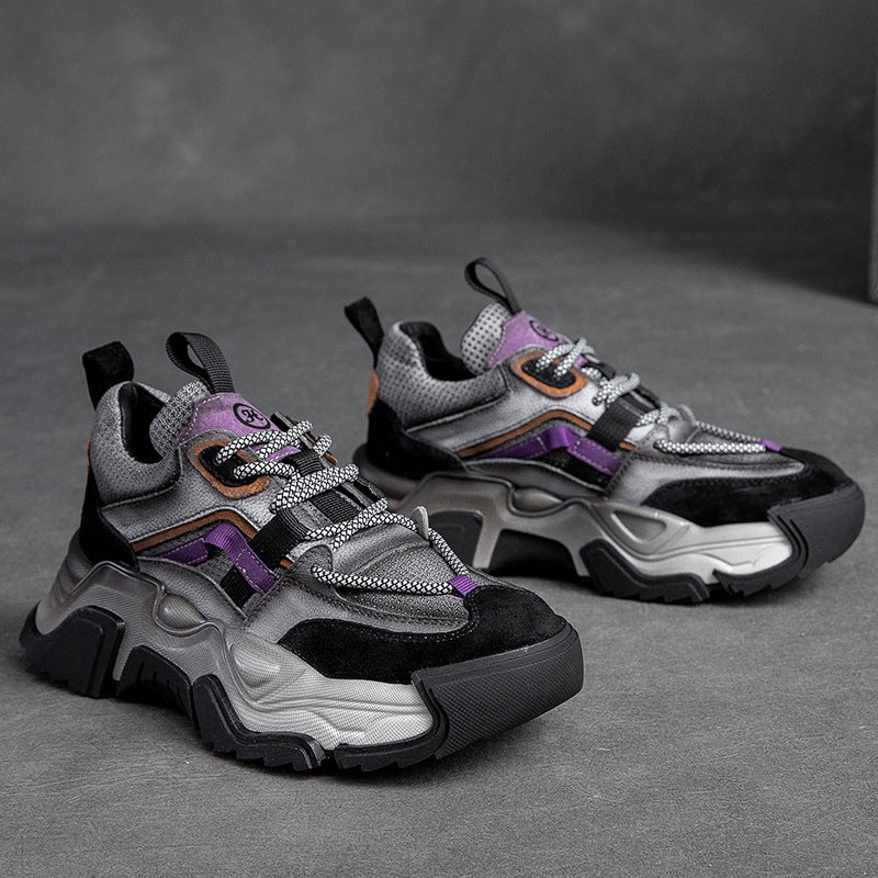 Women's & Men's Contrast Color Trendy Style Platform Leisure Men's Shoes