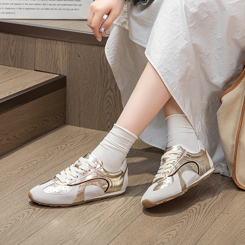 Women's Xi Cowhide Soft Bottom Travel Board Casual Shoes