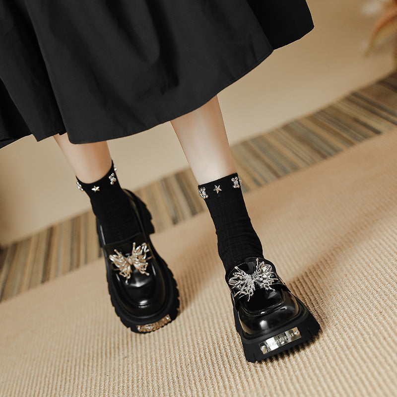Style Sweet Cool Bow Female Spring Loafers