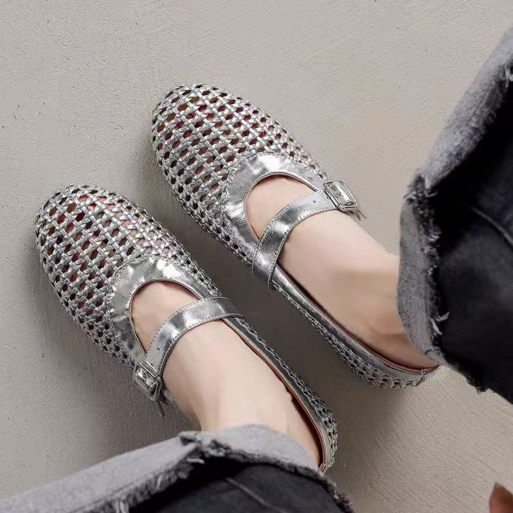 Authentic Weave Hollow Breathable Buckle Fashion Sandals