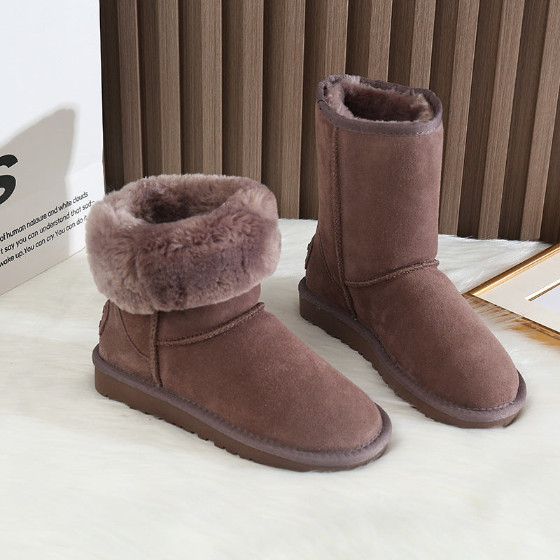Women's Wedding Winter Thickened Fleece-lined Life Insulated Snow Boots
