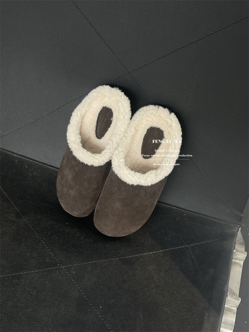 Women's Fashion Vintage Fleece-lined Warm Platform Casual Shoes