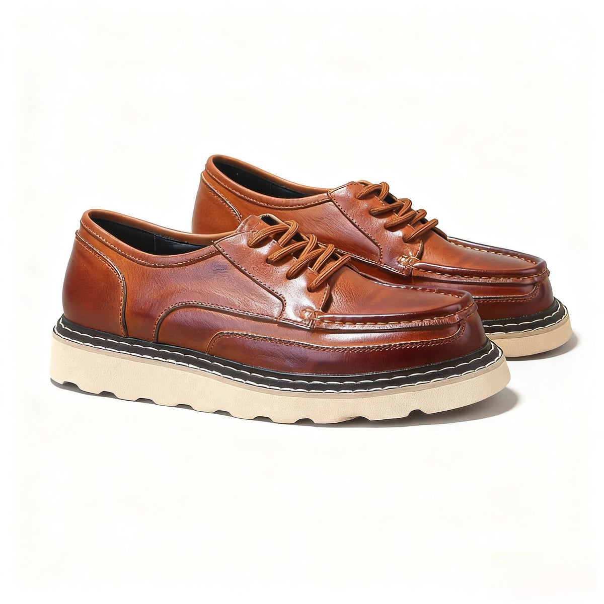 Men's Autumn Korean Style Genuine Fashion Versatile Men's Casual Leather Shoes