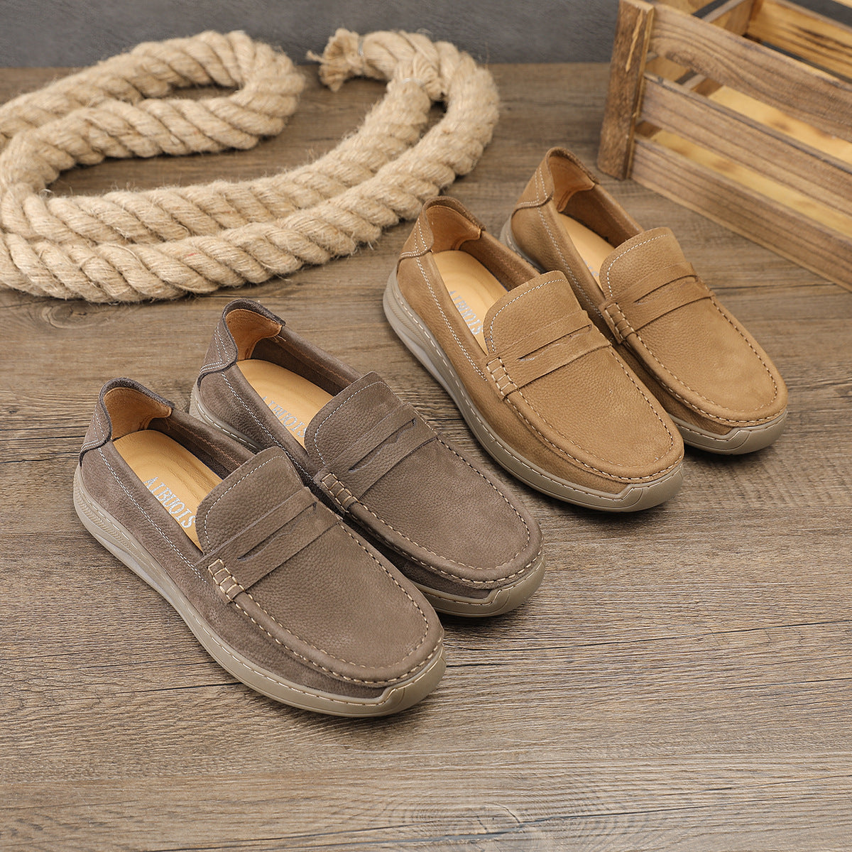 Men's Cool Summer Slip-on Driving Litchi Casual Shoes
