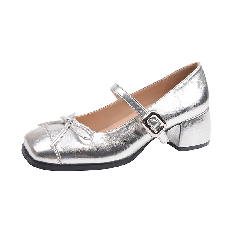 Women's Mary Jane Chunky Square Toe High Widened Men's Shoes