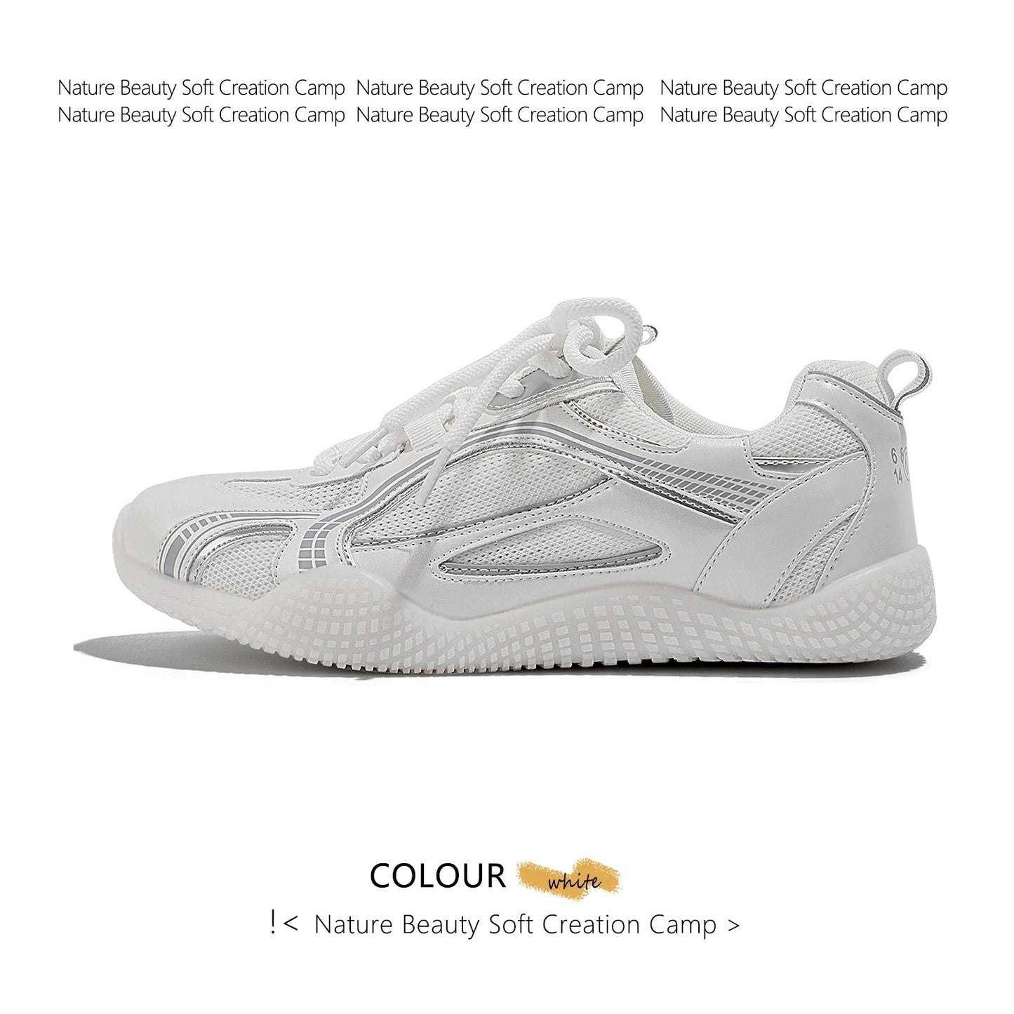 Women's Dad Summer Lightweight Running Platform Mesh Sneakers