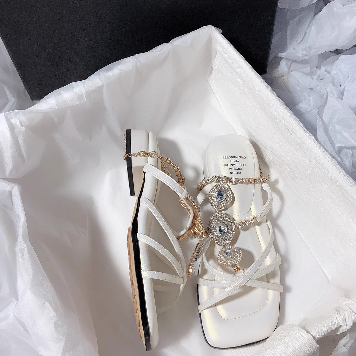 Style Fairy White Summer Outer Wear Heels