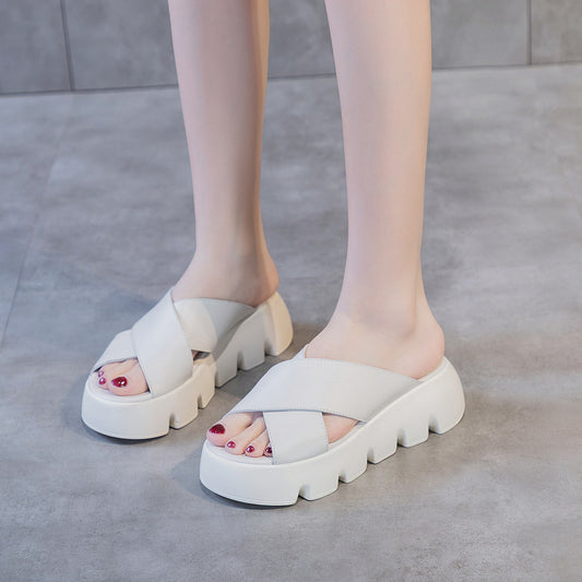 Women's Middle Beach Thick Bottom For Outdoors Slippers