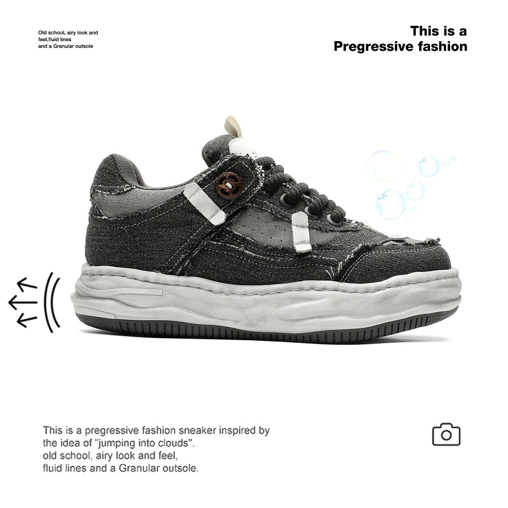 Men's Spring Design Invisible Height Increasing Distressed Sneakers