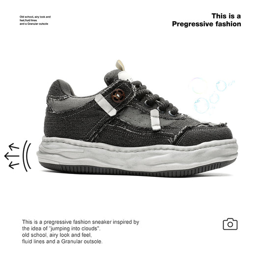 Men's Spring Design Invisible Height Increasing Distressed Sneakers