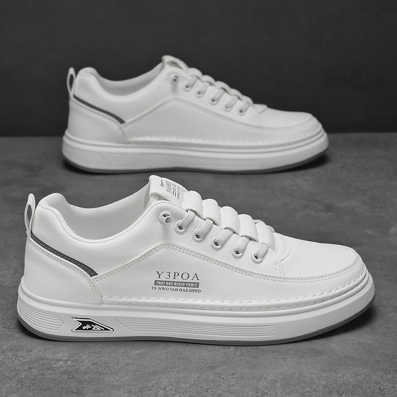 Men's White Versatile Slip-on Sports Trendy Low Men's Board Shoes