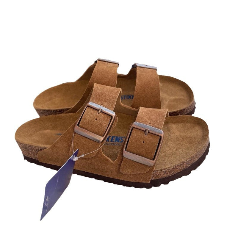 Women's Sole Toe Cap Semi Outer Wear Sandals
