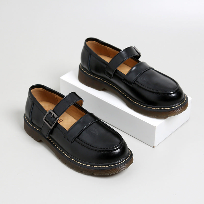 Women's Foot Beauty Power Uniform Style Soft Small Leather Shoes