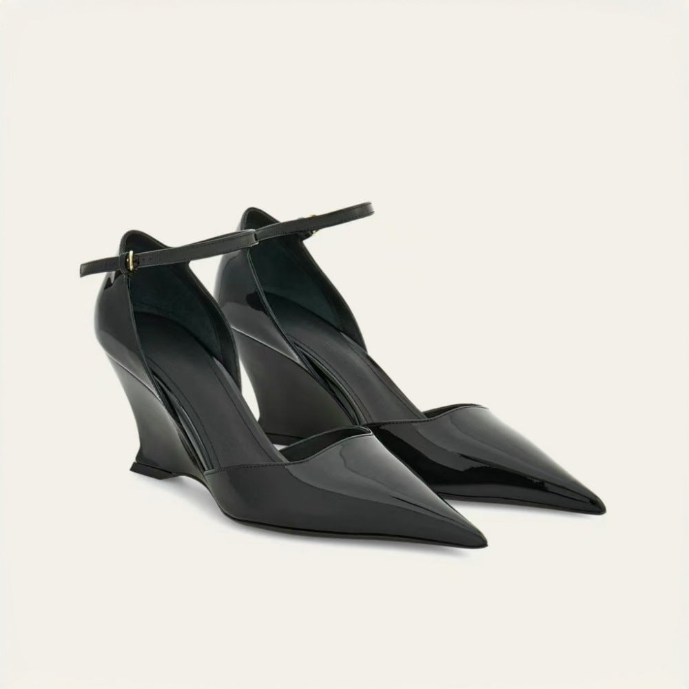 Women's Wedge Pointed High Elegant High-grade Not Tired Heels