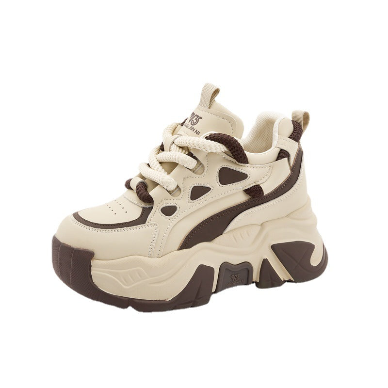 Women's Authentic Platform Dad Autumn Round Toe Height Casual Shoes