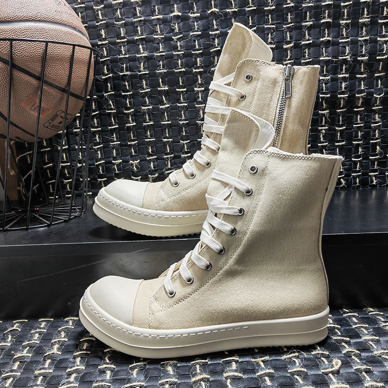 Women's & Men's Sporty Simplicity Cloth Cerecloth Round Head Men's Shoes
