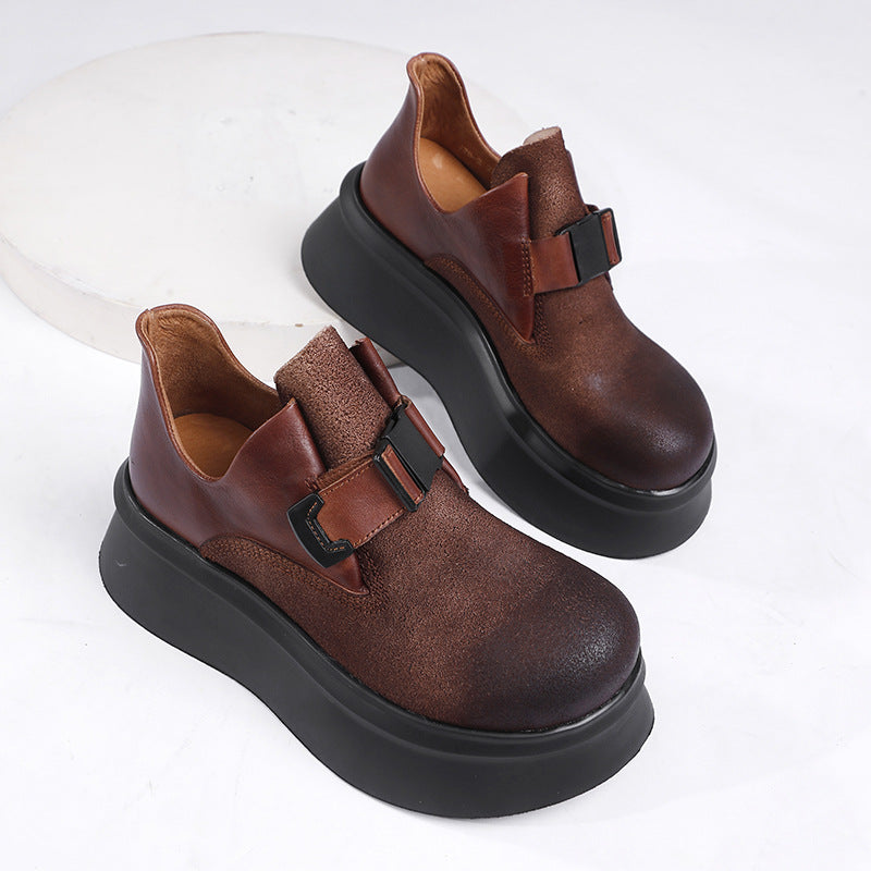 Women's To Ancient Authentic Thick Bottom Round Casual Shoes