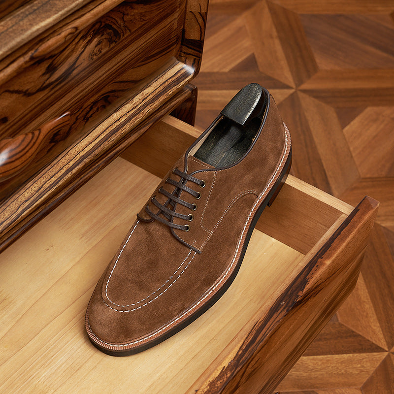 Men's Autumn Suede Business British Formal Wear Leather Shoes