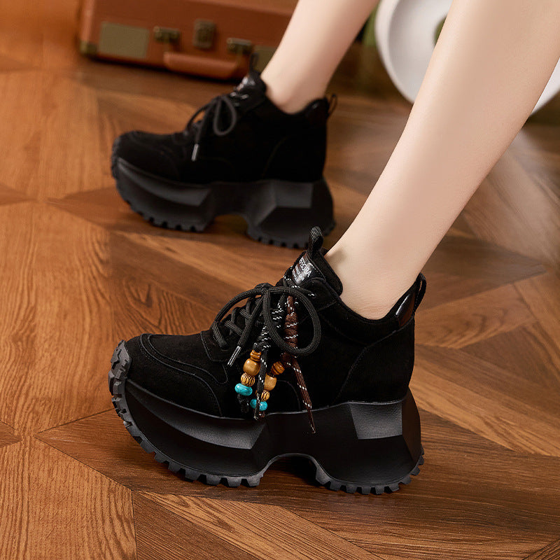 Women's Platform Dad Warm Cortez Height Increasing Women's Sports Shoes