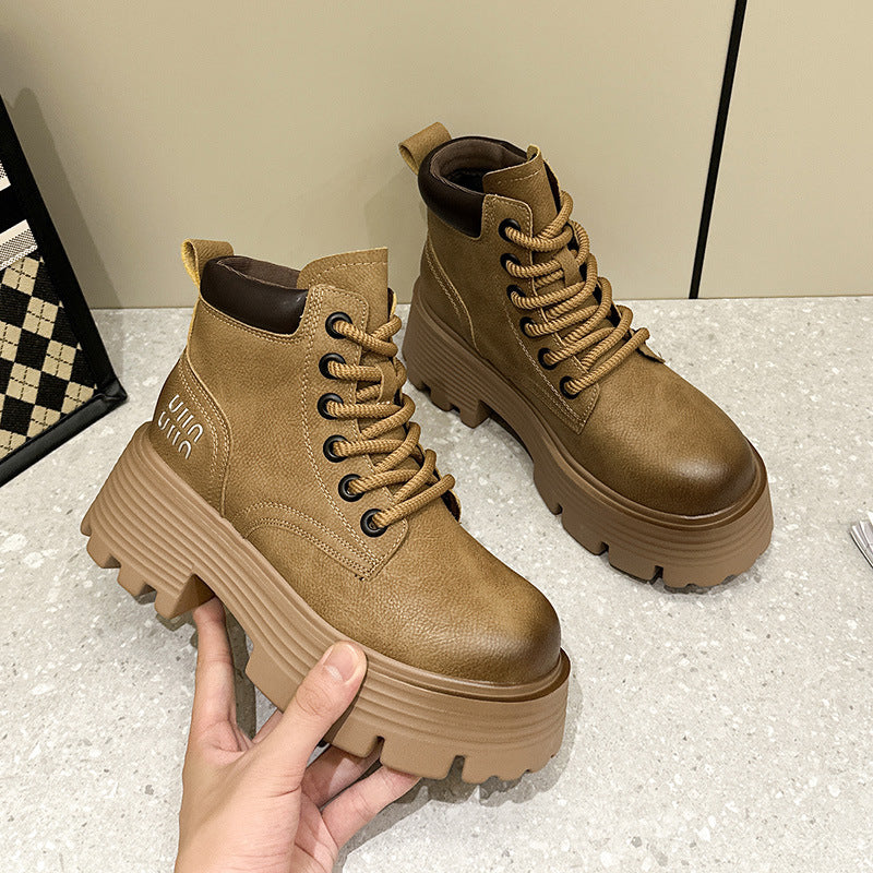 Women's Martin For Retro Motorcycle Thick Bottom Boots