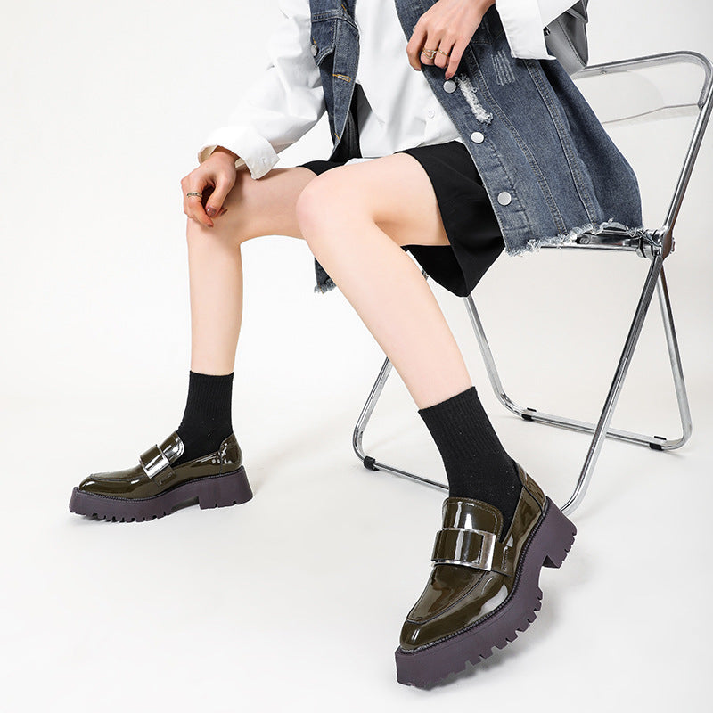 Women's Pointed British Style Vintage Metal Pumps Women's Shoes