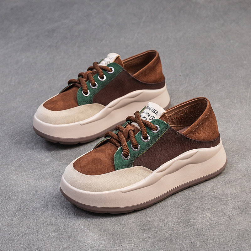 Women's Shu Autumn Color Matching Fashion Pumps Casual Shoes