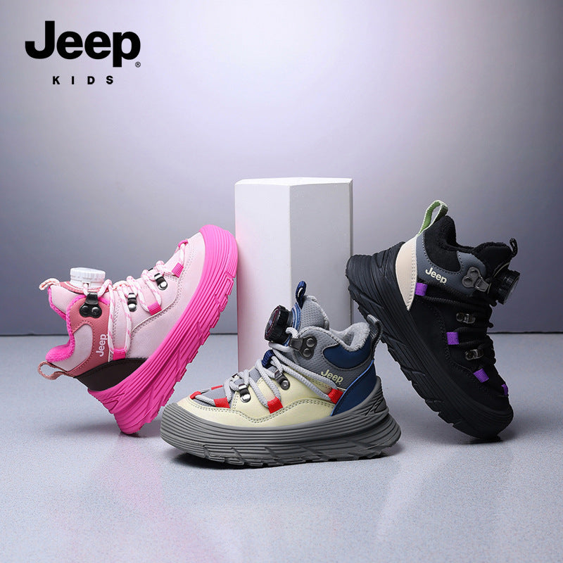 Children's Comfortable Boys Thermal Hiking Suede Kid's Sneakers