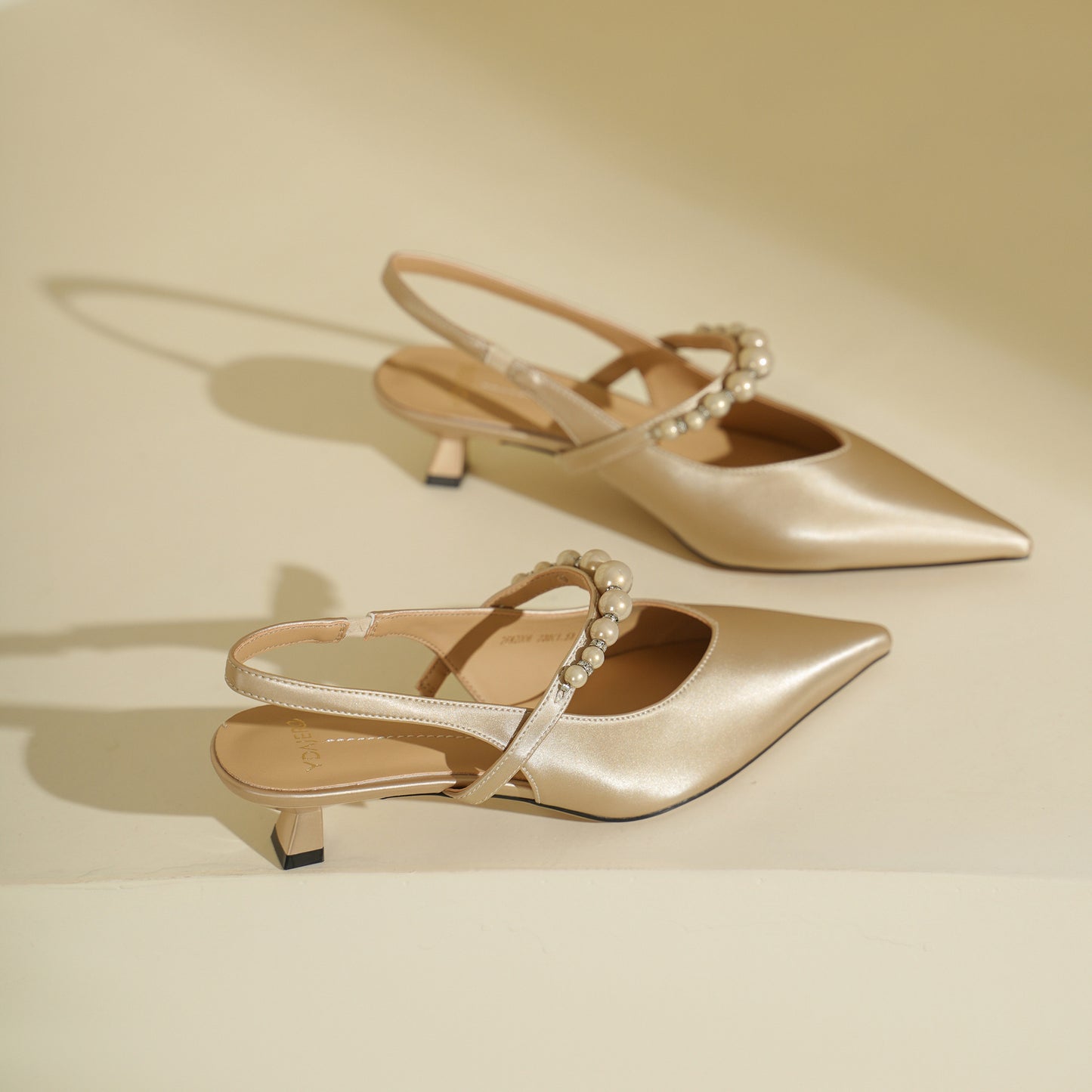 Women's Summer Pointed Stiletto Pearl Grace Heels