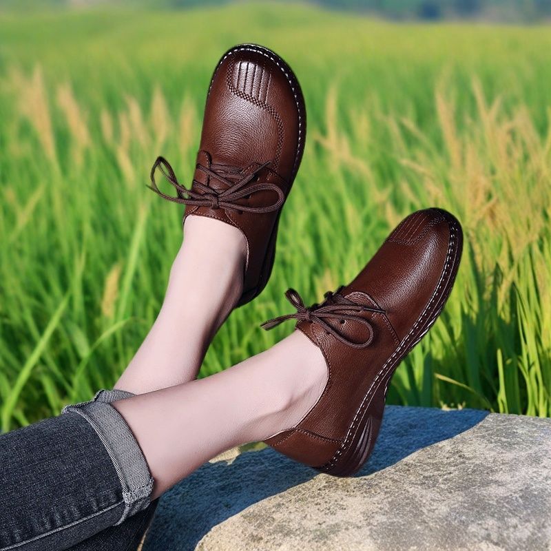 Women's Cowhide Soft Genuine Bottom Comfortable Pumps Casual Shoes