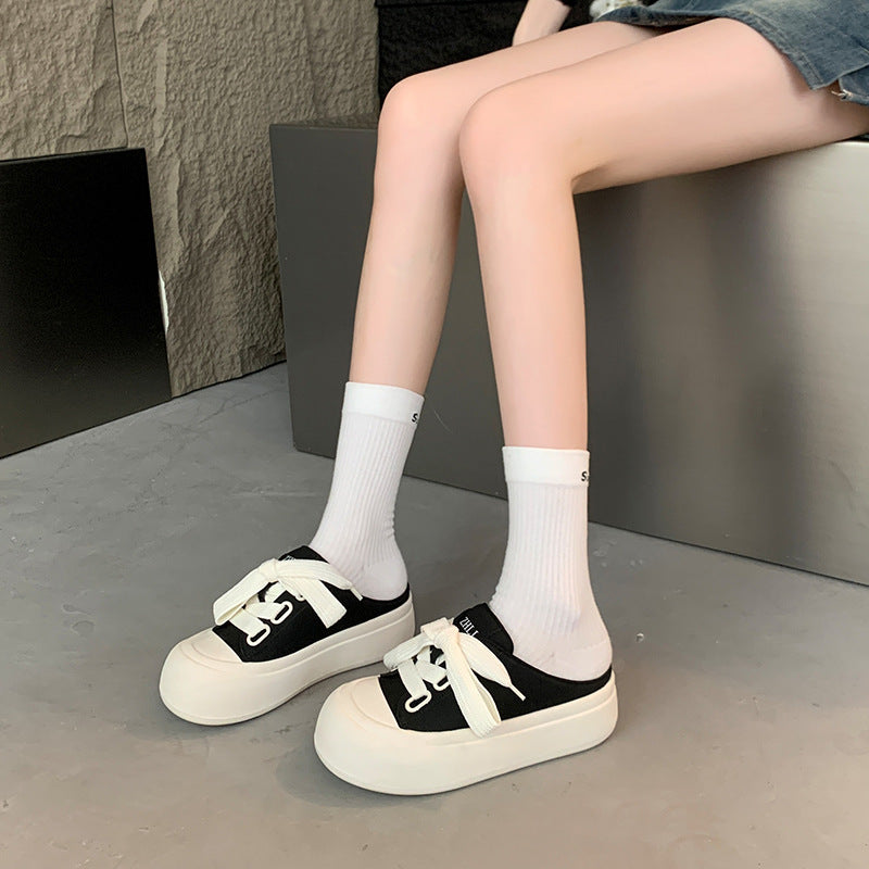 Slip-on Thick Bottom Big Head Ugly Sandals