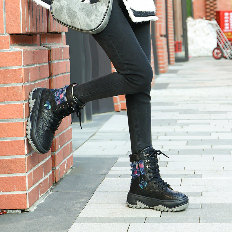 Women's Integrated Fleece-lined Thick Waterproof Northeast Outdoor Snow Boots