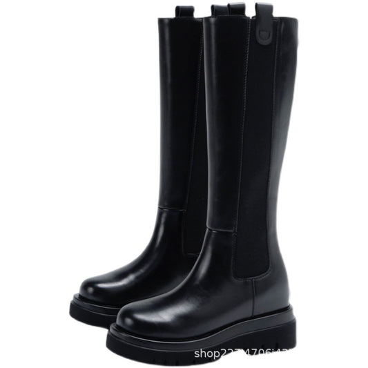 Women's Knee Long Small Height Increasing Insole High Boots