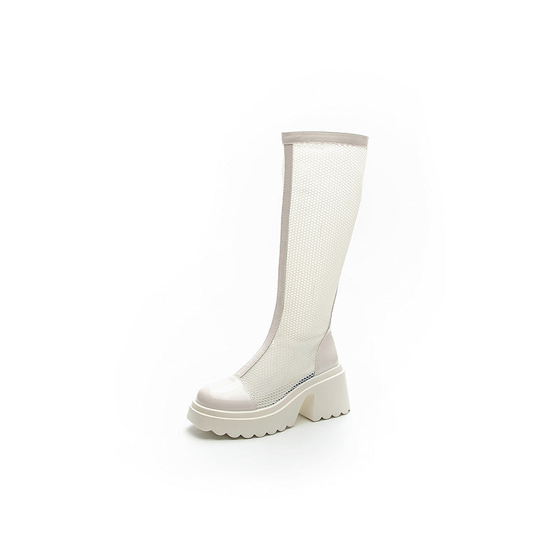 Women's Thin Mesh Hollow Summer Long Hole Boots