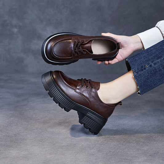 Women's New Spring Genuine Thick-soled British Loafers