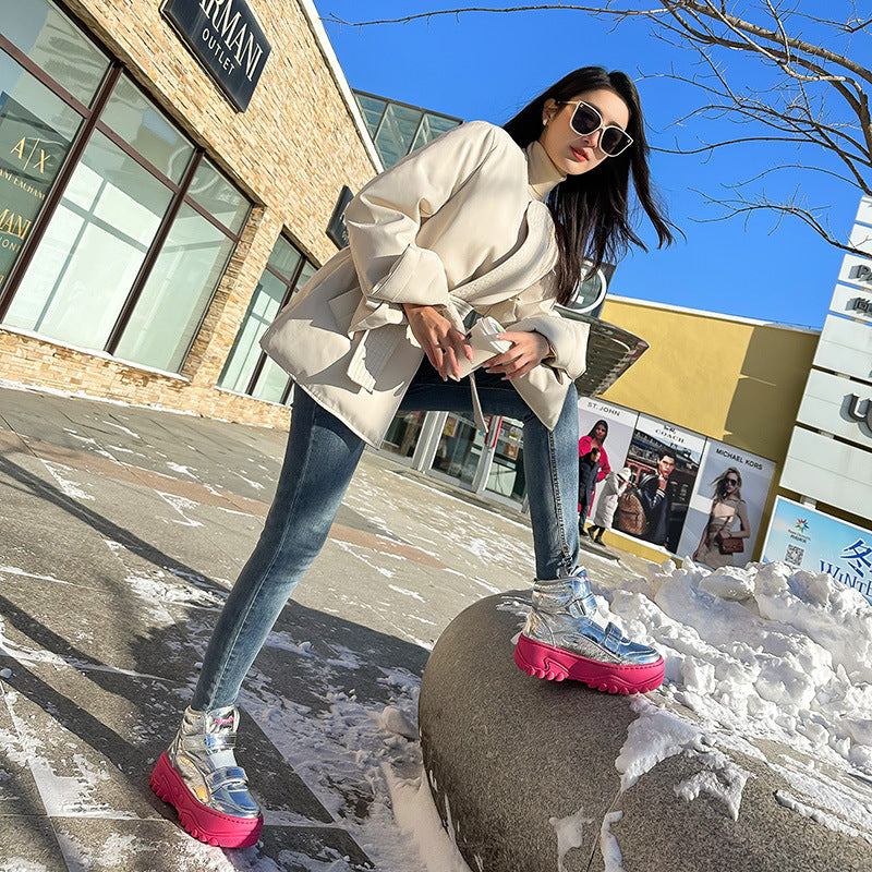 Women's Protection Fleece Thick Warm Platform Cotton Snow Boots