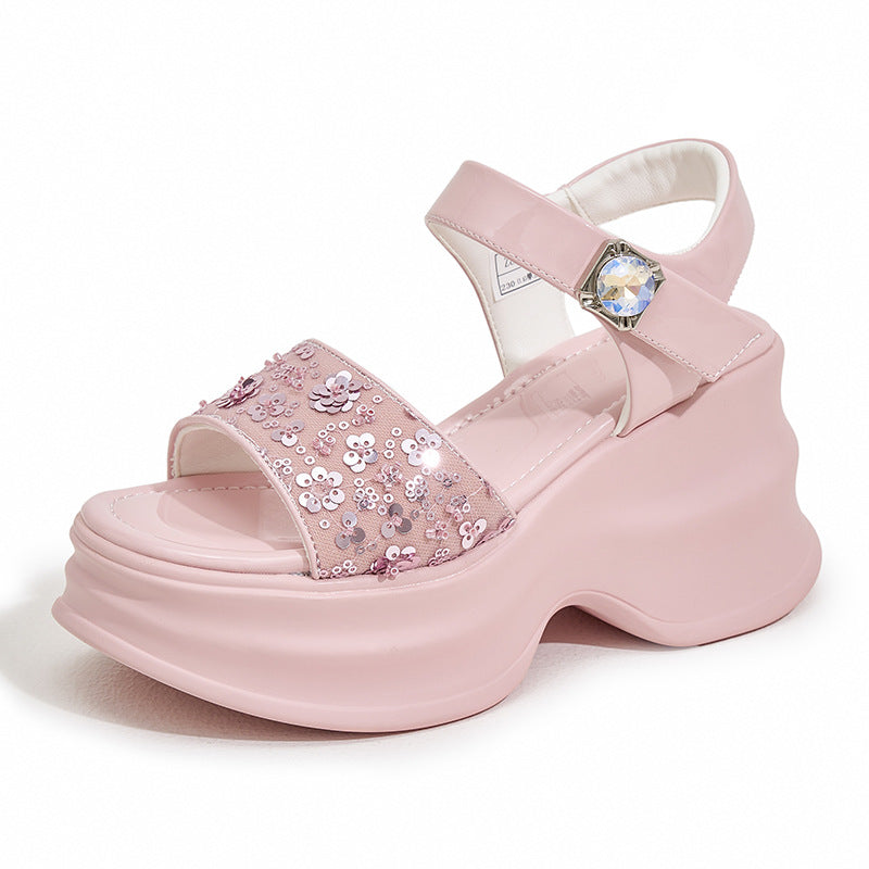 Women's Thick-soled Summer Wear Fashionable Velcro Lightweight Sandals