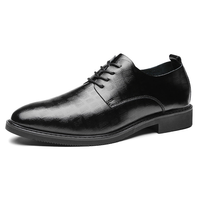 Men's Embossed Business Formal Soft Bottom Comfortable Leather Shoes