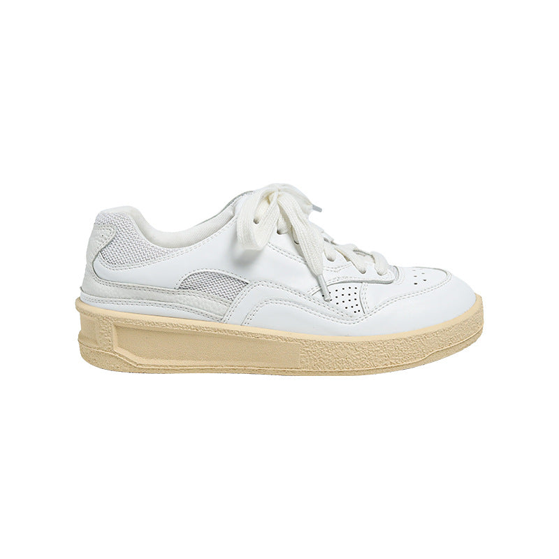 Women's Seoul College Thick Bottom Breathable White Spring Casual Shoes