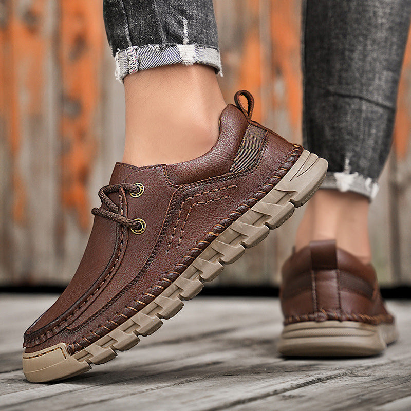 Men's Authentic Fashion Handmade Plus Size Men's Casual Leather Shoes
