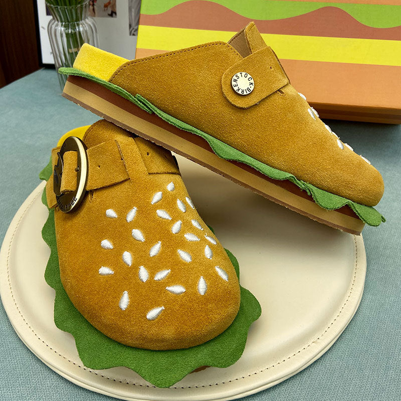 Women's Standard Edition Hamburger Summer Outer Wear Thick Bottom Sandals