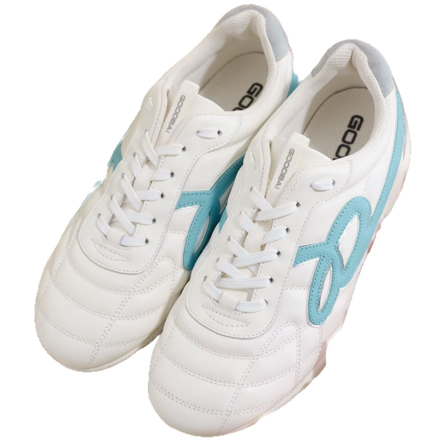 Women's White Genuine Wandering Moral Training Thick Sneakers