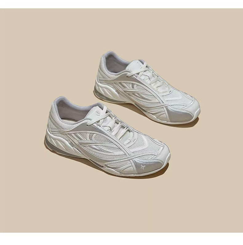 Women's Training Sports White Flat Portable Increased Women's Casual Shoes