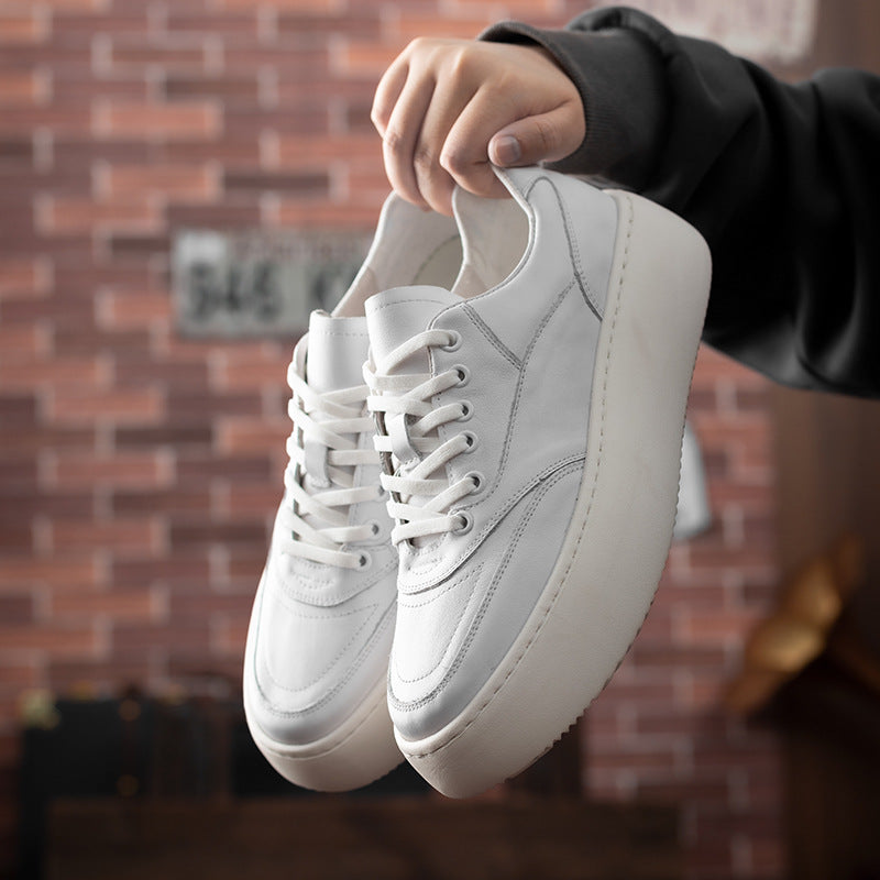 Men's Board Winter Fleece-lined Platform Heightened Daddy Sneakers