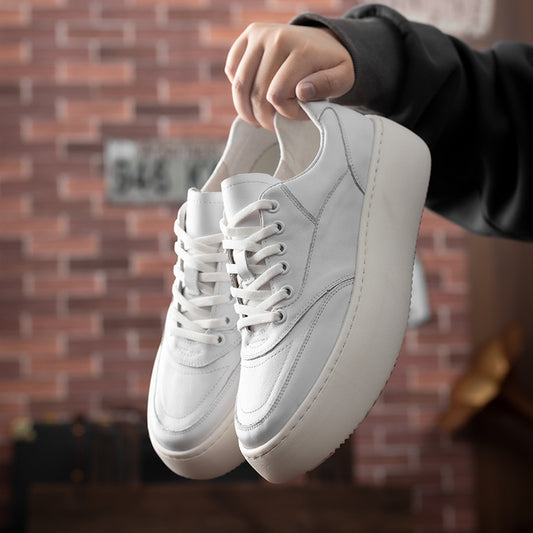 Men's Board Winter Fleece-lined Platform Heightened Daddy Sneakers