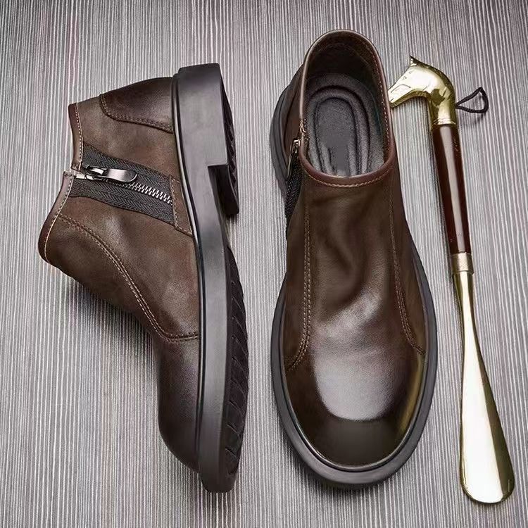 Men's Autumn Soft Sole Winter Fleece British Style Casual Shoes