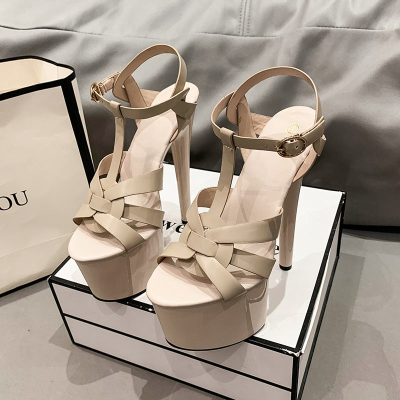 Women's Elegant Waterproof Platform Fashion Stiletto Heels